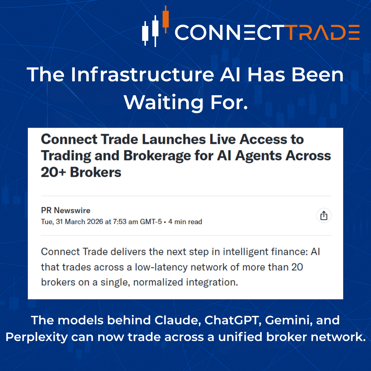 The infrastructure layer for AI-native trading is here